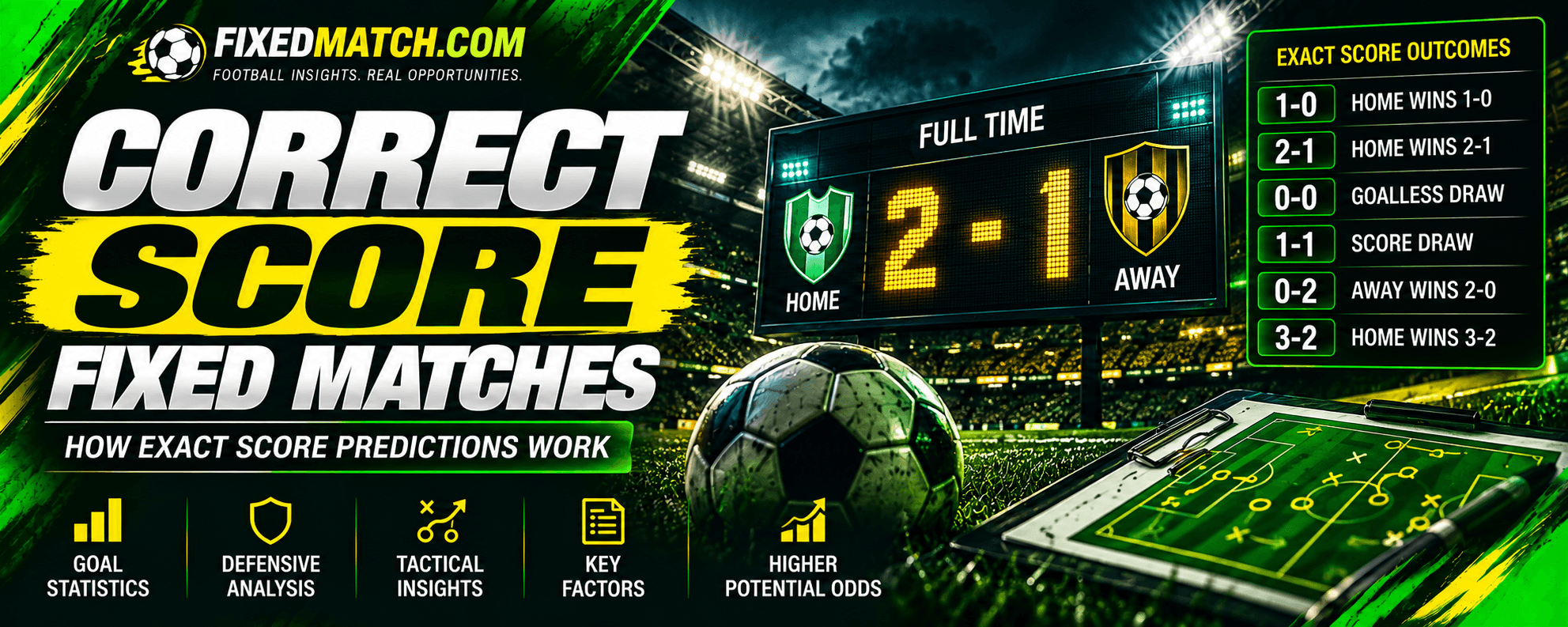 Correct Score Fixed Matches: How Exact Score Predictions Work